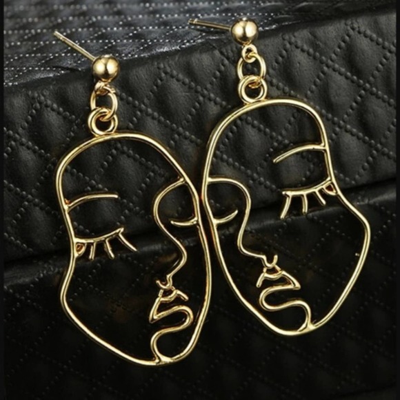 Anthropologie Jewelry - Hollow Face Design Drop Earrings